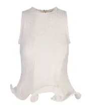 MSGM Turn-Up Hem Top IT40,IT42,IT38 white