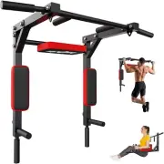 Syzythoy Multifunctional Wall Mounted Pull up Bar Chin up Bar,Dip Station for...