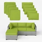 9 Pcs Outdoor Patio Cushions Covers Replacement Waterproof with Zipper for 5