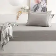 Park Avenue 500TC Bamboo Cotton Sheet w/ 2x Pillowcases Set Charcoal
