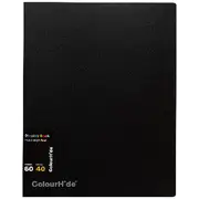 Colourhide Fixed Display Book 40 Sheets Black