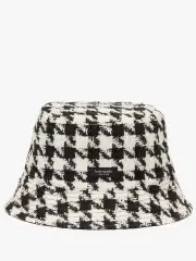 Houndstooth Tweed Bucket Hat