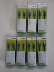 Lot of Seven (7) Pack - BELKIN CAT5e Ethernet Networking Cable 2 M, 6.6 Ft. Blue