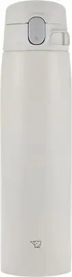 Zojirushi SM VA72WA 24oz Vacuum Bottle White- Hot/Cold Insulation, Flip Lid