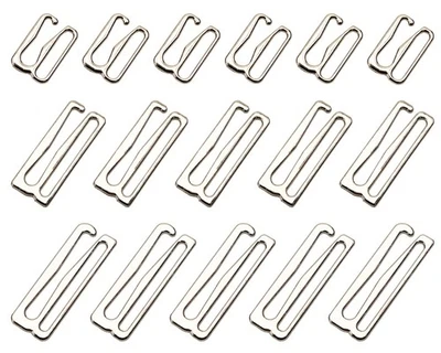60 Pcs Metal Bra Strap Hooks for Sewing Bikini Bathing Suits Swimsuits