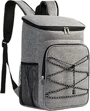 Camping Insulated Backpack Cooler Backpackck, Large Leakproof Lining Insulated Backpack, Lightweight Backpack Cooler Bag,Reusable Lunch Box Grey