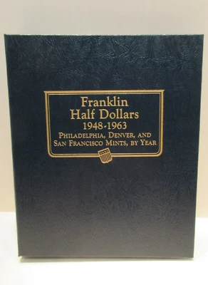 3 Page Whitman Classic Coin Album #9126 Franklin Half Dollars 1948-1963