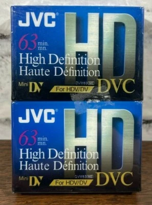 JVC Mini DV Digital Video Cassette M-DV63HDE - New Sealed 2 Pack