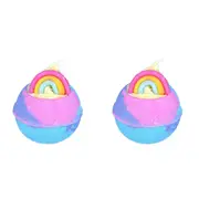 2PK Bomb Cosmetic Rainbow Vibes Bath Bomb Blaster Body Fragrance Bathing Fizzy