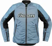 Icon Overlord3 Ladies Motorcycle Textile Jacket, black-blue, Size S for Women Black Blue