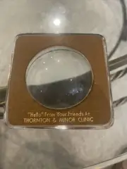 Vintage Magnifying Paperweight Thornton & Minor Clinic Kansas City, Kansas