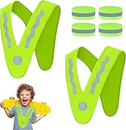 Yistoi Children's High Visibility Vest, Safety Vest, Reflective Vest, V-Shape Reflective Vest, Highly Visible Visibility for Sports, Running, Bike, Car