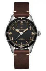 Hamilton Khaki Aviation Pilot Pioneer Watch, 38mm in Black at Nordstrom One Size