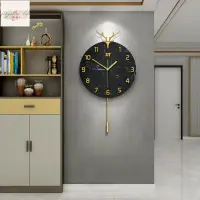 在飛比找樂天市場購物網優惠-北歐輕奢掛鐘 時尚簡約鐘錶 創意個性壁鐘 裝飾牆鐘 鹿頭時鐘