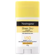 Neutrogena Sheer Zinc Mineral Sunscreen Stick 42g Sensitive Skin UVA UVB SPF 50