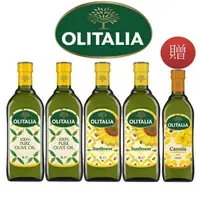 在飛比找PChome24h購物優惠-Olitalia奧利塔純橄欖油1000mlx2瓶+葵花油10