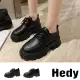 【Hedy】粗跟牛津鞋 厚底牛津鞋/個性百搭經典綁帶時尚厚底粗跟牛津鞋(2色任選)