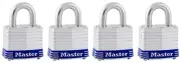 Master Lock 3008D Steel Double Locking Keyed Alike Padlock 1.25 L in. 3 Pack
