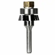 Carbitool 15-DEGREE BEVEL TCT ROUTER BIT W.BEARING 1/4″ Shank,4-Flute*Aust Brand