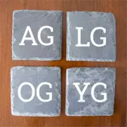 Monogram Slate Coasters