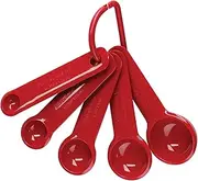 [KitchenAid] Measuring Spoons, Empire Red (Pack of 5)