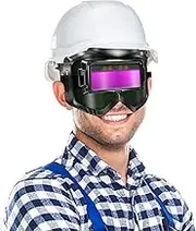 Welding Goggles for Men,Wide Shade Eye Protection Welding Glasses | Comfortable Protective Lens Eyewear with Automatic Adjustment for Adults Professionals