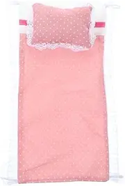 Mipcase Dollhouse Bedding Set: Dollhouse Furniture Mini Doll Crib Dollhouse Blanket, Bed Sheet and Pillow, Doll House Accessories Miniature Bed Accessories