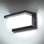 18W LED Wall Light Waterproof Outdoor Lamp Exterior Lights Yard Modern with Sensor for Staircase Lighting, Garden Light, House Entrance, Patios, Walls, Paths (Cool White)