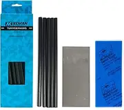 XCMAN Alpine Freeride Snowboard Ski Base Ptex Base Repair Kit:5 ptex,Metal Scraper,Sanding Sponge