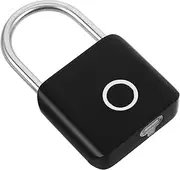 Healvian Trunk Fingerprint Lock Metal Cabinet Lock Fingerprint Safety Lock Fingerprint Lock Luggage Combination Lock Safety Cabinet Locks Thumbprint Door Lock Zinc Alloy Black