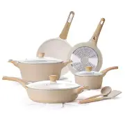 Ceramic Pots and Pans Set Nonstick, Kitchen Cookware Sets, 14-Piece Induction...