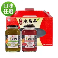 在飛比找momo購物網優惠-【韓味不二】花泉蜂蜜果茶禮盒1kgx2入 含運價(覆盆子/石