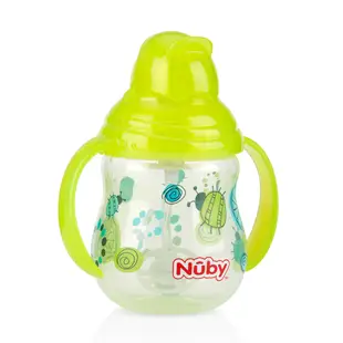 【Nuby】卡拉雙耳彈跳吸管杯(360度吸管)｜吸管配件購買 寶寶學飲杯 防漏水杯