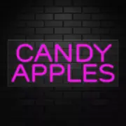 Candy Apples Sign for Business Displays | LED Flex Neon | 32"W x 13"H x 1"D
