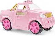 Lori – Pick-Up Truck for Mini Dolls – Pink Car for 6-inch Dolls – Trailer Hitch & Openable Doors – Toy Vehicle for Kids – 3 Years + – Ride & Shine Pickup Truck - Pink