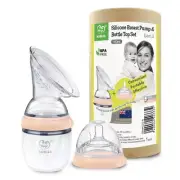 Haakaa Silicone Breast Pump and Bottle Top Set, Gen 3 (Nude) - 160mL