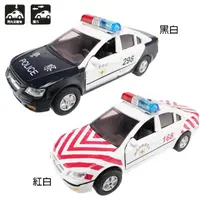 在飛比找momo購物網優惠-【TDL】合金車玩具紅斑馬國道警車玩具迴力車汽車模型聲光玩具