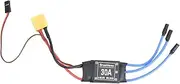 cardyven Brushless ESC, 30A XT60 Electronic Speed Controller Brushless Electronic Speed Controller for RC Remote Control Drones Helicopter FPV