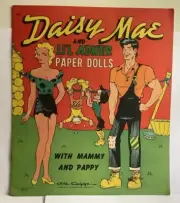 1951 ORIGINAL UNCUT Daisy Mae Li'l Abner Mammy Pappy Paper Dolls Saalfield