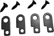rockible Guitar Effects Pedal Mounting Kit Accessory Metal Replaces Brackets and Screw - 4 Set, Black