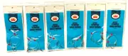 6 Packs FISHKING SW-217 Snelled Deluxe Striped Bass Size 2/0 Hook 2-Count