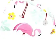 [WOSHJIUK] Working Hat 2 Pack Scrub Caps for Women,Pink Flamingos and Palm Leaves,Tie Back Cap Adjustable Scrub Hat