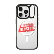 iPhone 16 Pro Impact Ring Stand Case MagSafe Compatible Making Herstory iPhone Case by Quotes by Christie