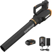WORX 20V Cordless Leaf Blower WG547, Electric Blower, Powerful Turbine Fan Techn