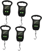 [XolngYYeng] 5pcs Portable Scale Bag Weighing Scale for Luggage LCD Display Scale Hand Scale to Weigh Luggage Hanging Electric Scale Bag Scale Travel Weight Scale for Luggage Small Fish Scale
