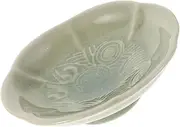 VALICLUD Ceramic Storage Tray Vinegar Dish Mini Serving Bowls Decorative Plate Condiments Server Dishes Spice Dishes for Cooking Dip Cups Dessert Dish Seasoning Bowl Light Green Ceramics