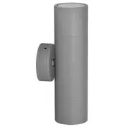 Max LED 240v 2L Fixed Outdoor Wall Lights Silver | Marden Designer