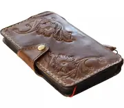 Genuine Leather case for Iphone 14 13 12 15 16 Pro Max Wallet 8 Plus Deko Oiled
