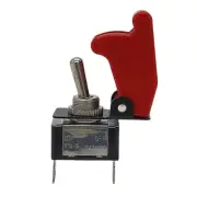Toggle Switch On Off 12V 20A with Red Missile Switch Cover SPST Narva 60060BL