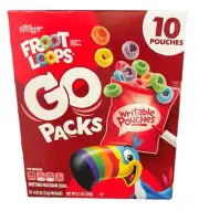 Kellogg's Froot Loops Go Packs 10 Pouches 9.5 oz